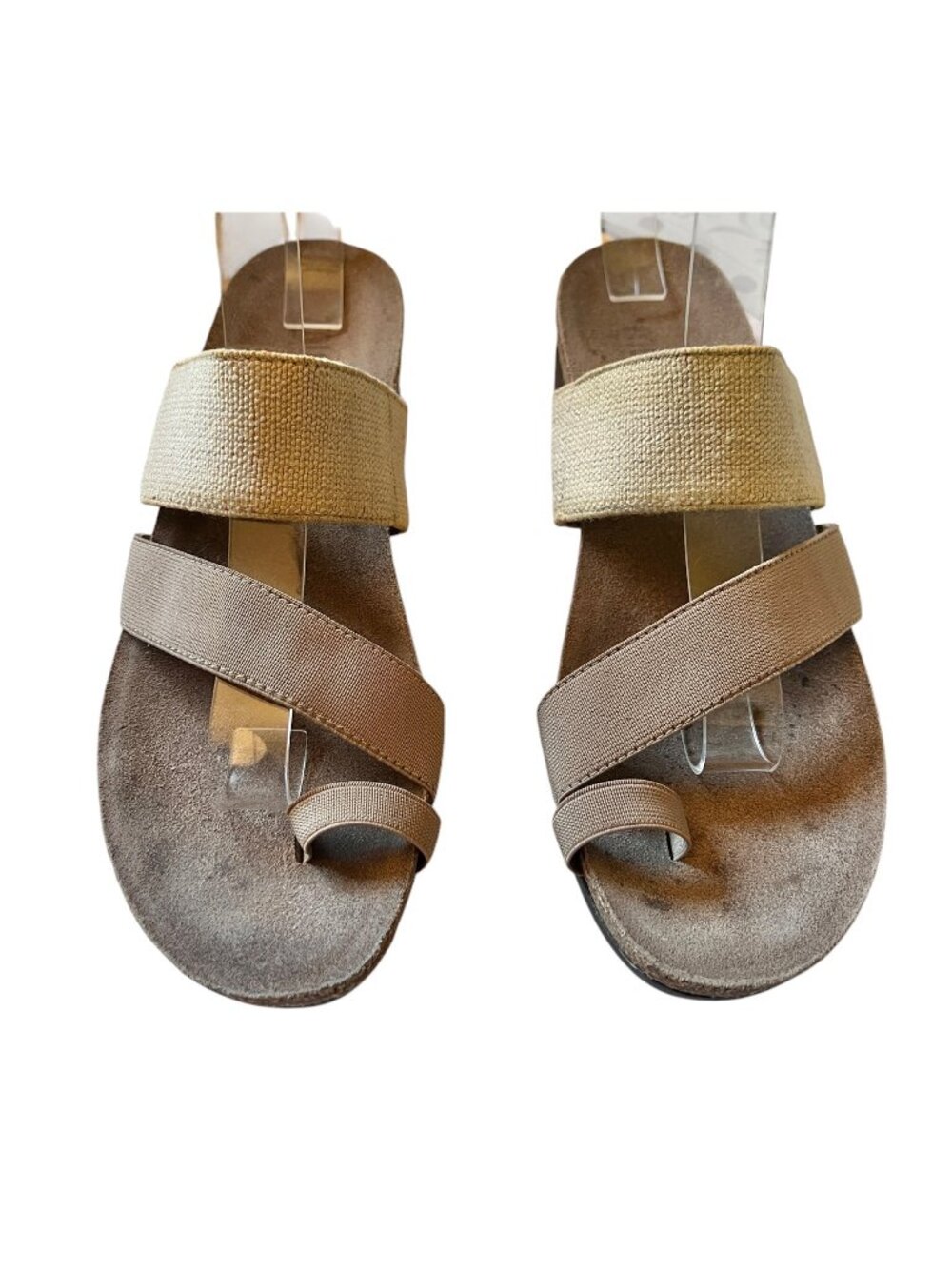 Munro Aries Women's Sandals Size 8 Orthotic Arch Support Cork Footbed Toe Loop